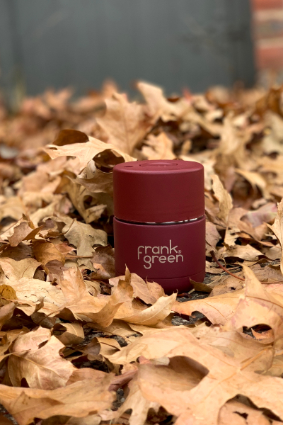 Frank Green cup in leaves